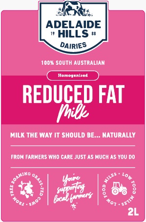 Adelaide Hills Dairies Reduced Fat Milk
