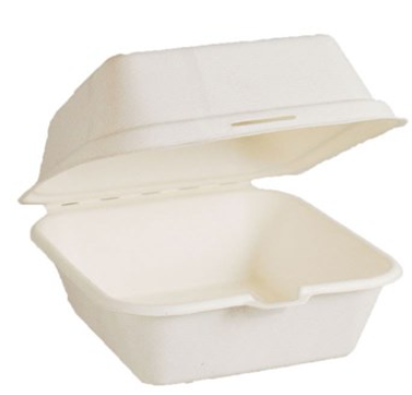 Envirochoice Clamshell Burger Box Natural Fibre White Large