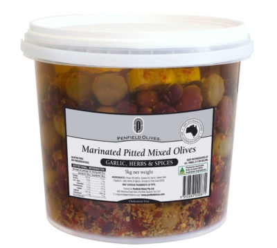 Penfield Olives Marinated Pitted Mixed Olives Garlic, Herbs & Spices