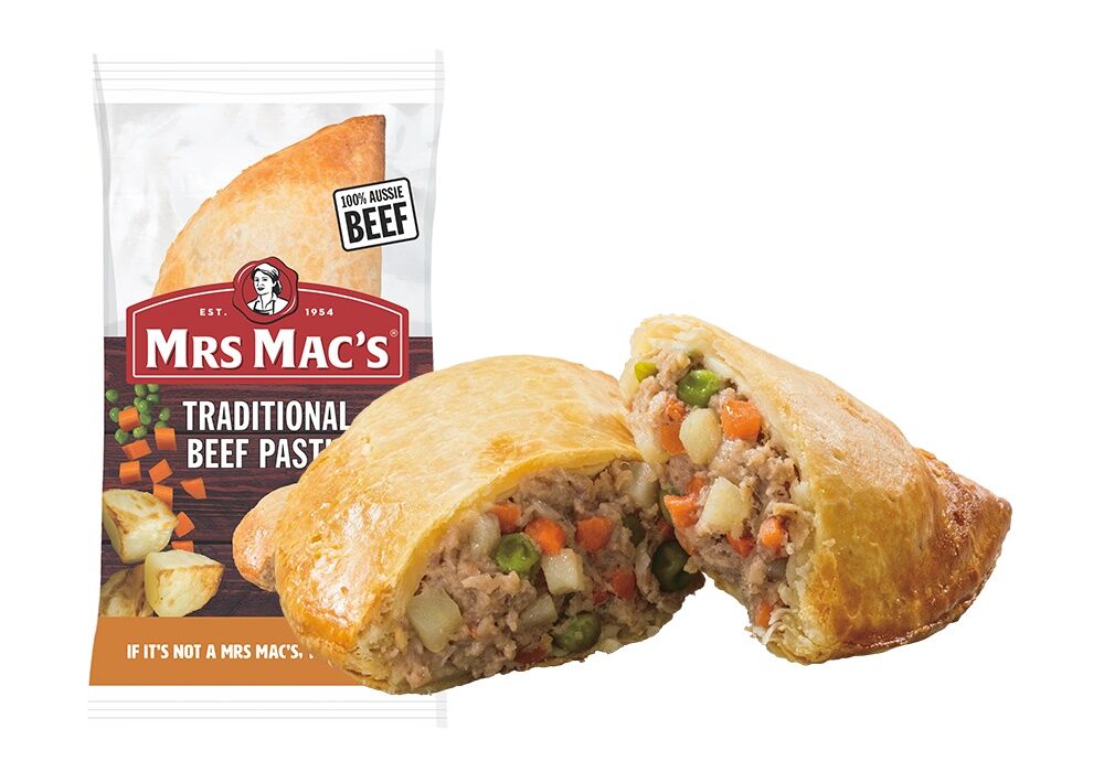Pastie, Traditional Beef 12x165gm Mrs Mac’s (H)