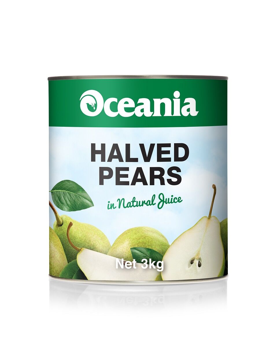Pear Halves in Natural Juice 3kg Oceania (VG) (GF)