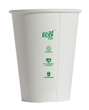 Cups, Coffee 12oz Single Wall WHITE (50) Truly Eco
