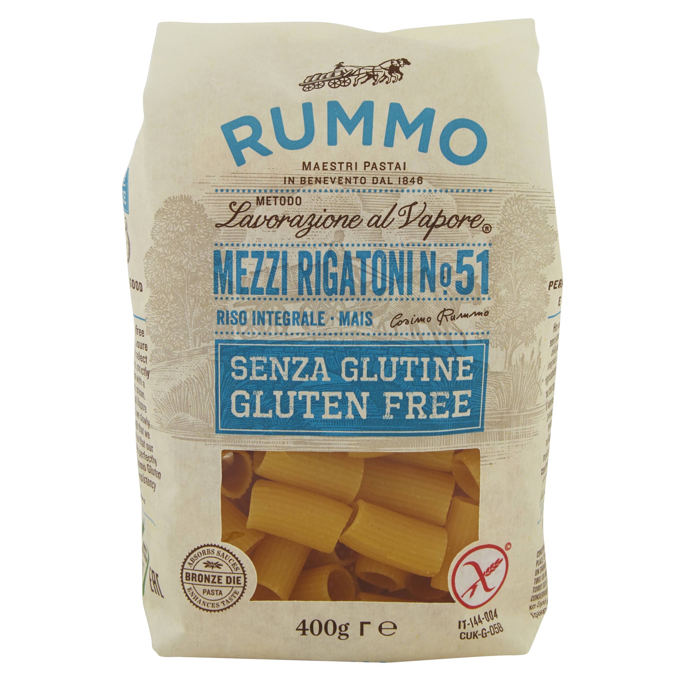 Pasta, Rummo Rigatoni 12x400gm CTN (GF)