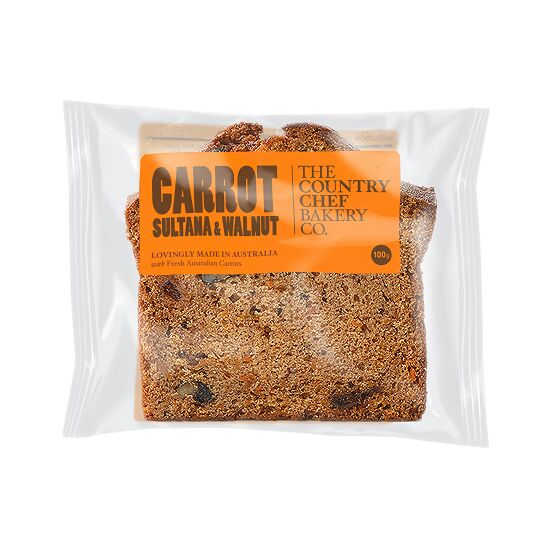 Bread**Carrot Sultana Walnut Slice 20x100gm Country Chef
