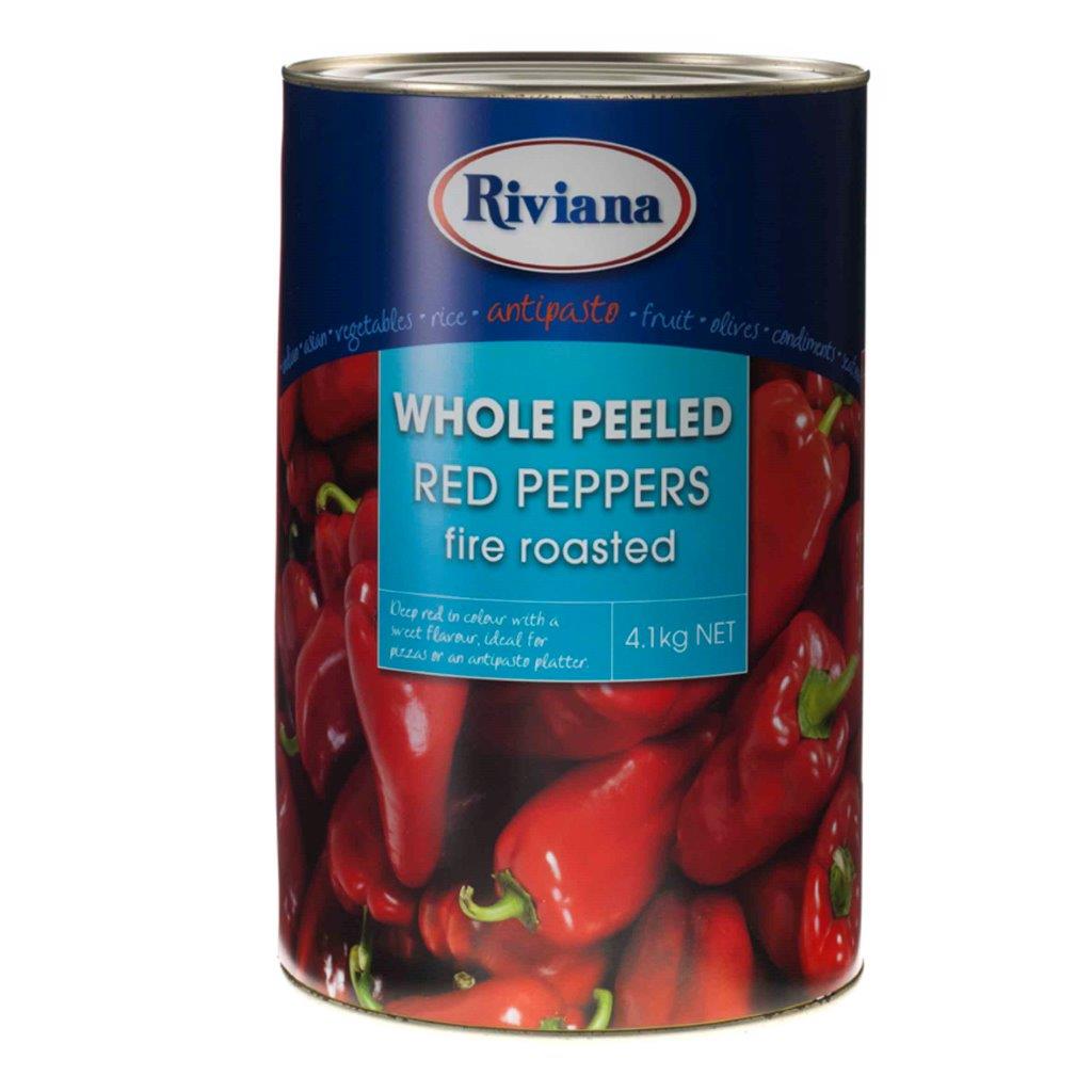 Riviana Whole Peeled Red Peppers, Fire Roasted