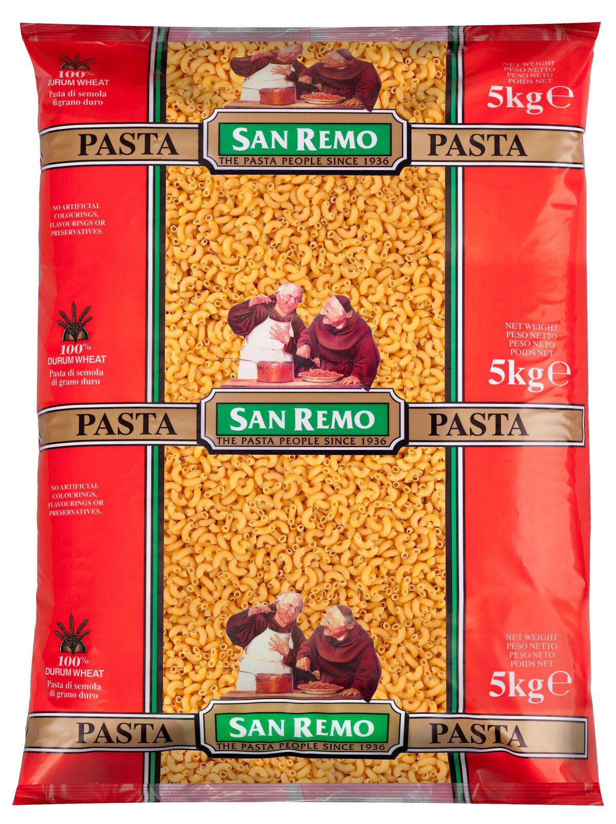 Pasta, Elbows #35 2x5Kg San Remo (VG) (H)