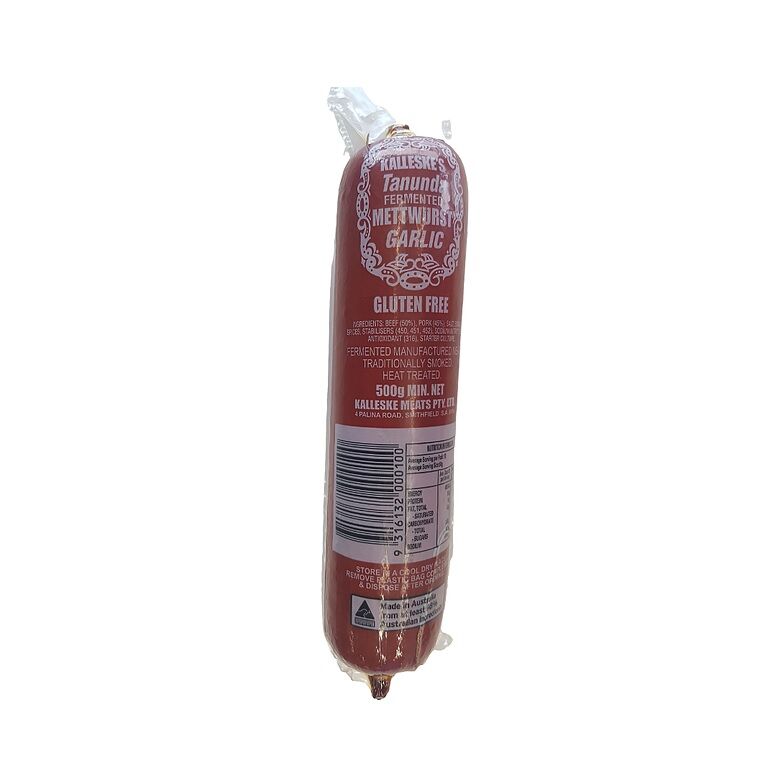 Mettwurst, Garlic 250gm Kalleske (GF)