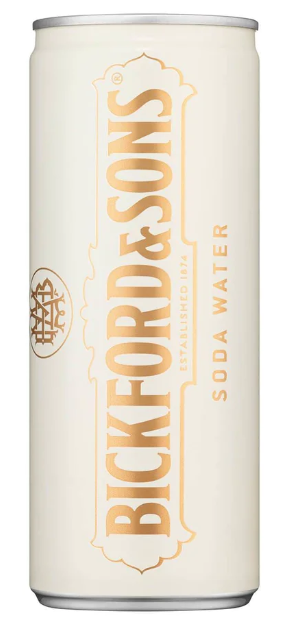 Drink**Soda Water Can 24x250ml Bickfords (VG) GF)