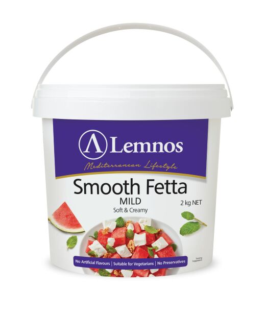 Cheese, Danish Smooth Fetta Block 2kg Lemnos (H)