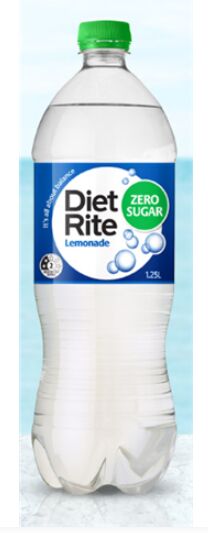 Drink**Diet Lemonade Diet Rite 12×1.25Lt Tru Blu (GF) (V)