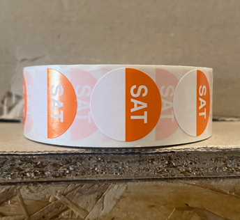 Day Dots Labels Saturday Orange