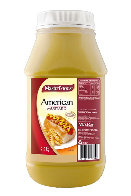 Mustard, American 2.5Kg Masterfoods