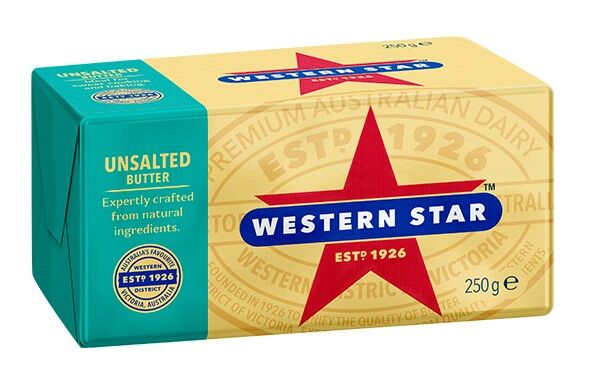 Butter**Unsalted 32x250g Western Star (H)