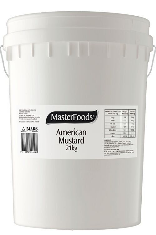 Mustard**American 21Kg Masterfoods