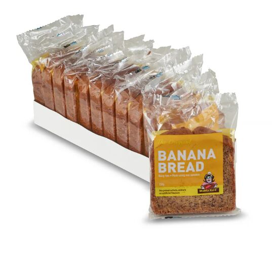 Bread, Banana Sliced Wrapped Labelled 26x140g Mamakaz