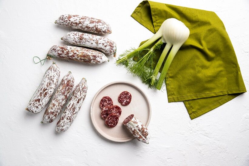 Salami**Finocchiona Mild Bulk RW (Approx 1.6Kg) Artisan Salumi Puopolo (GF)
