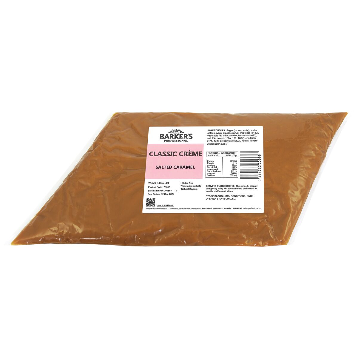 Creme, Classic Salted Caramel 1.25kg Barkers Professional