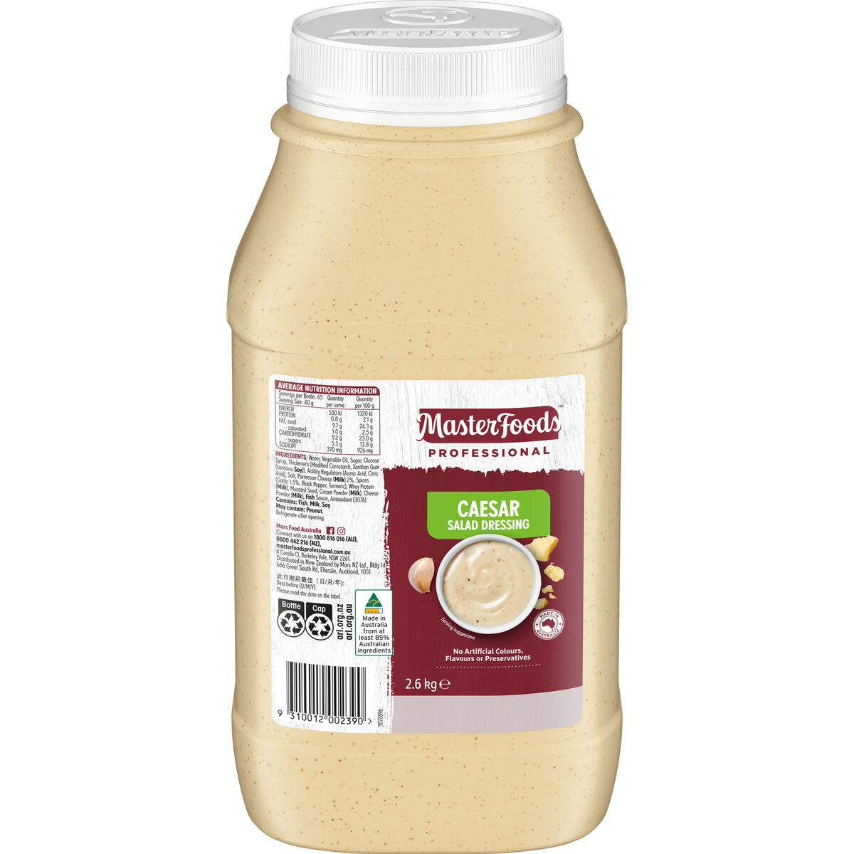 Dressing, Caesar 2.6Kg Masterfoods