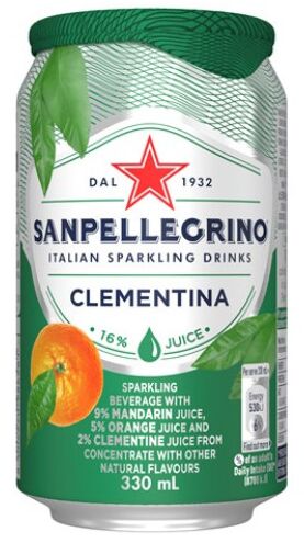 Drink** Clementine 24x330ml San Pellegrino Cans