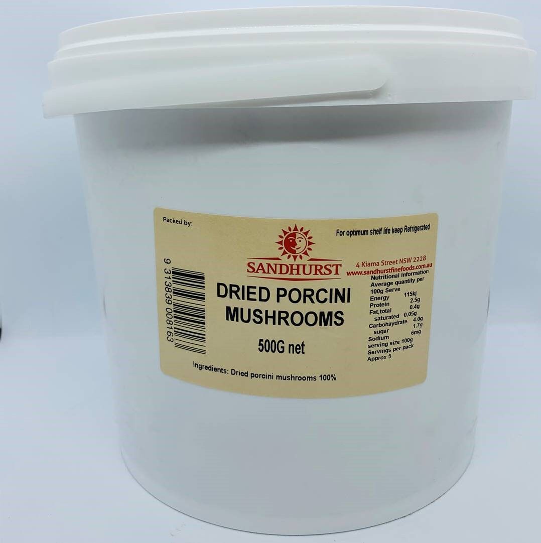 Mushrooms, Dried Porcini 500gm Sandhurst (VG) (GF) (H)
