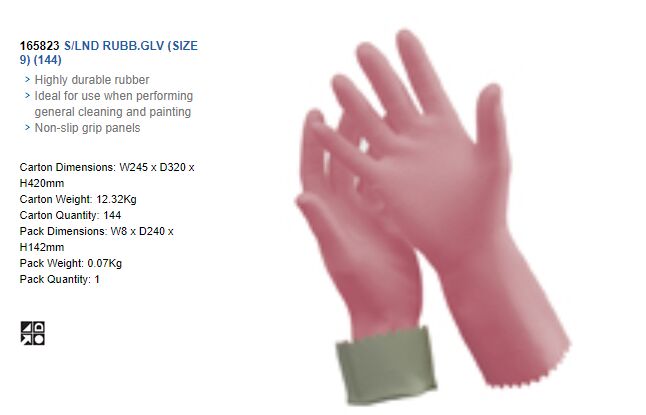 Gloves, Rubber Size 9 Pair