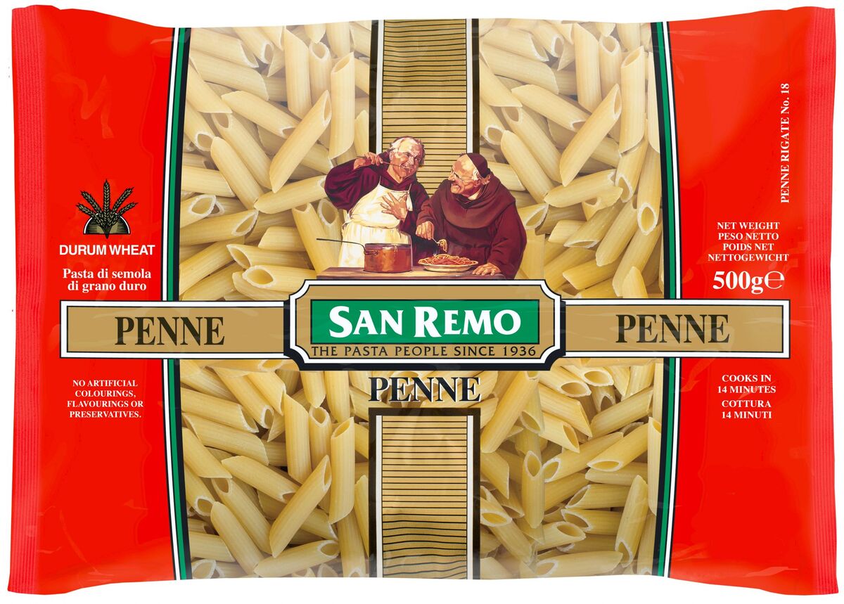 Pasta Penne #18 500gm San Remo (VG) (H)