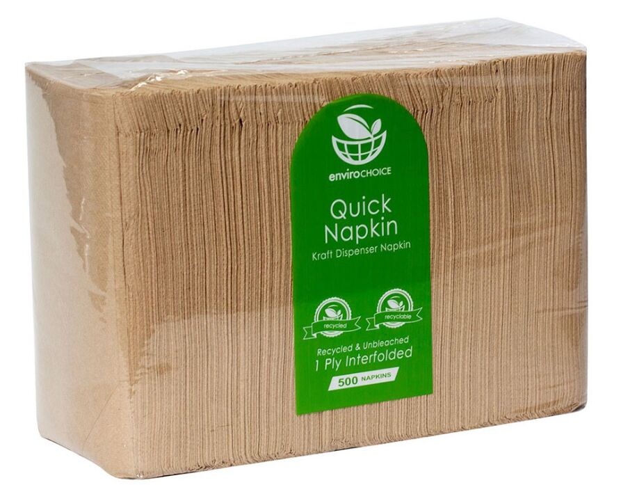 Napkins, Dispenser 1 Ply (500) Kraft EC-ND0111