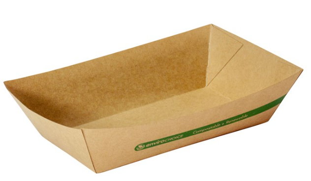 EnviroChoice Food Tray PLA-Lined Kraft No. 4