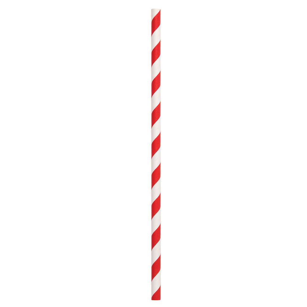 Bygreen Paper Straws Red & White