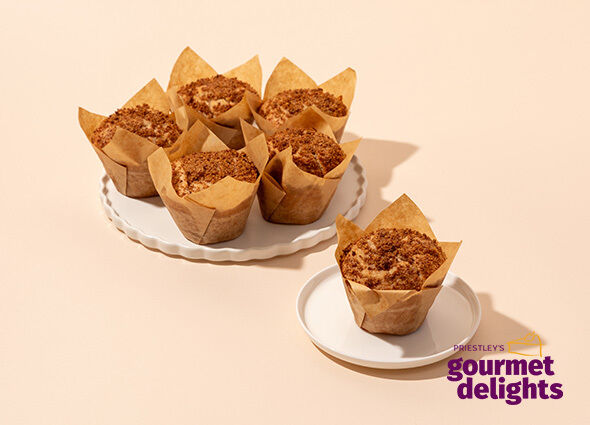 Muffins, 1-609 Cinnamon Doughnut (6) Priestley’s (V) (GF)