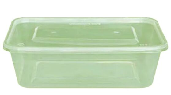 Container, 500ml Rectangle Clear (50) Royalpac