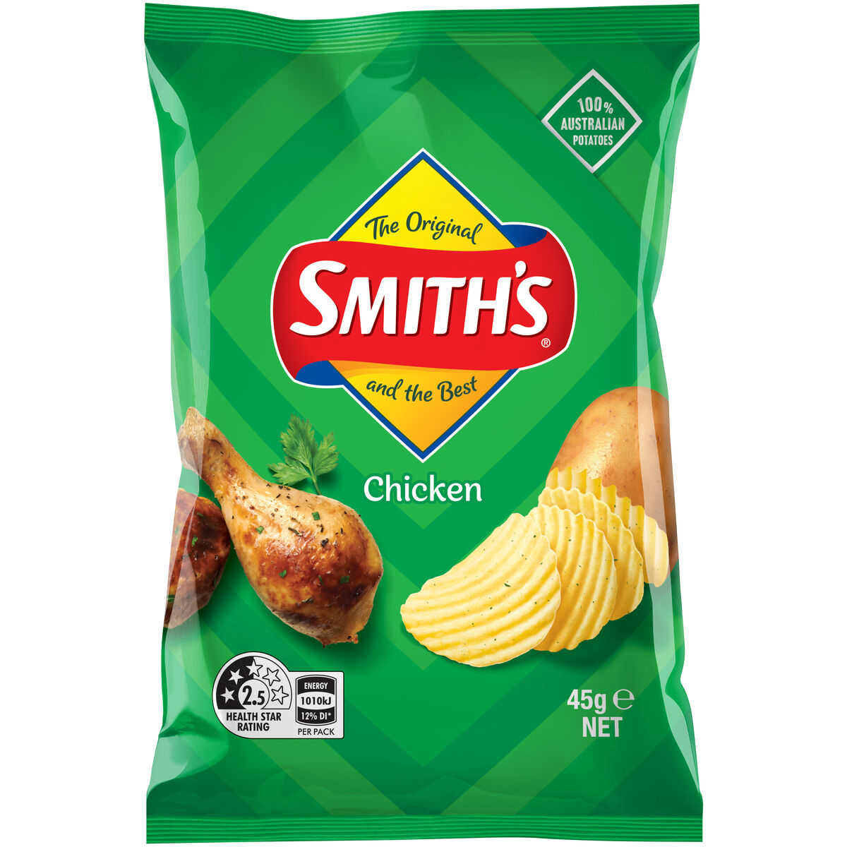 Potato**Chips, Chicken 18x45gm Smith Crinkles