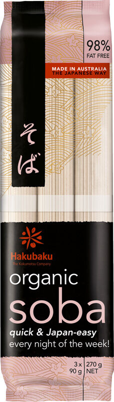 Noodles, Soba Organic 270gr Hakubaku (VG) (H)