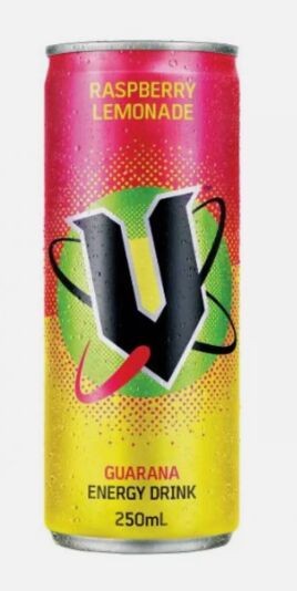 Drink, Raspberry Lemonade 24x250ml V Energy Drinks