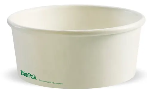 BioPak Round Paper Biobowl White