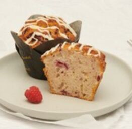 Muffins, Raspberry White Chocolate 6x150g Unwrapped Mamakaz (H)