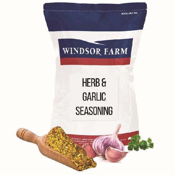 Seasoning, Herb & Garlic 1kg Windsor Farm