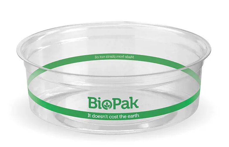 Container, Round Clear 240ml Biobowl (50) BioPak
