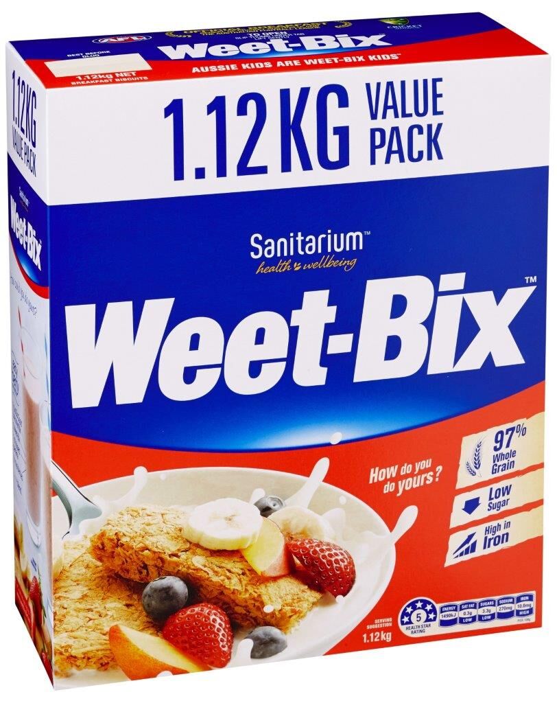 Cereal, Weetbix Value Pack 1.12Kg INNER (VG)