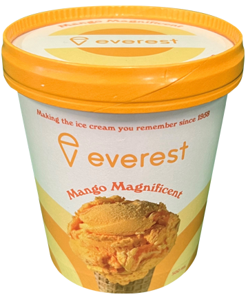 Ice Cream, Mango Magnificent 6x500ml Everest (GF) (H)