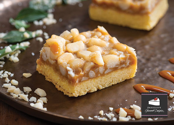 Priestley's Gourmet Delights Slice Macadamia
