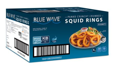 Squid Rings, Panko Crunchy Crumbed SMALL 4Kg Blue Wave (I)