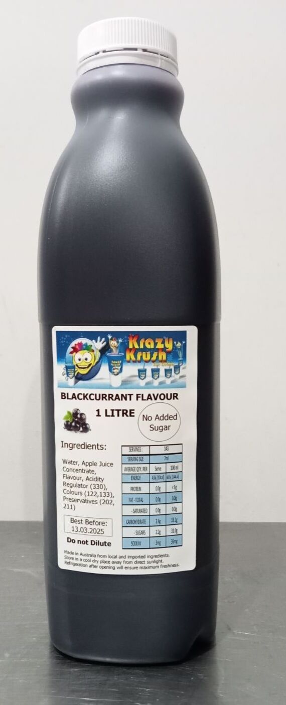 Granita, Blackcurrant Flavour 1L Krazy Krush