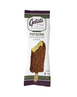 Gelato Sticks, Pistachio & Kataifi Choc Coated 24x90g Gelista