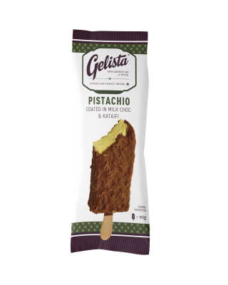Gelati Sticks, Pistachio & Kataifi Choc Coated, Gelista 24x90g