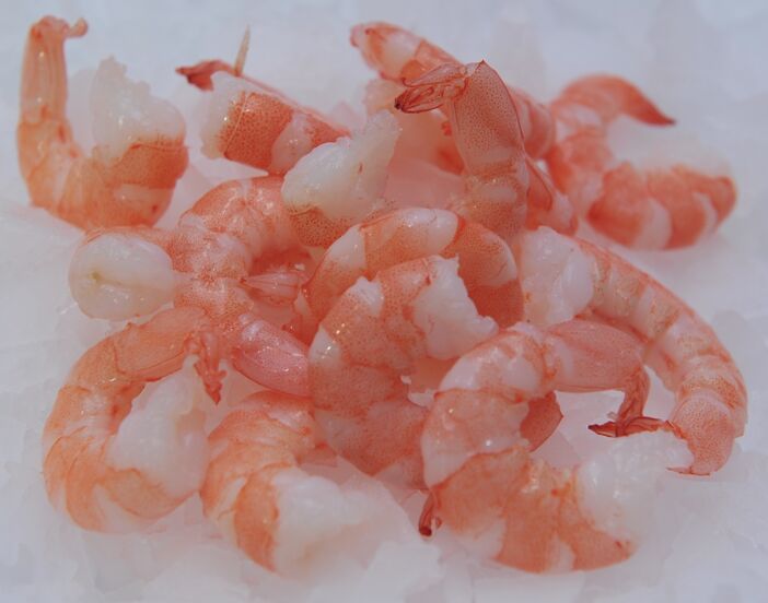 Prawn Meat, Cooked & Peeled 21/25 Tail OFF 1Kg Topsail (I)