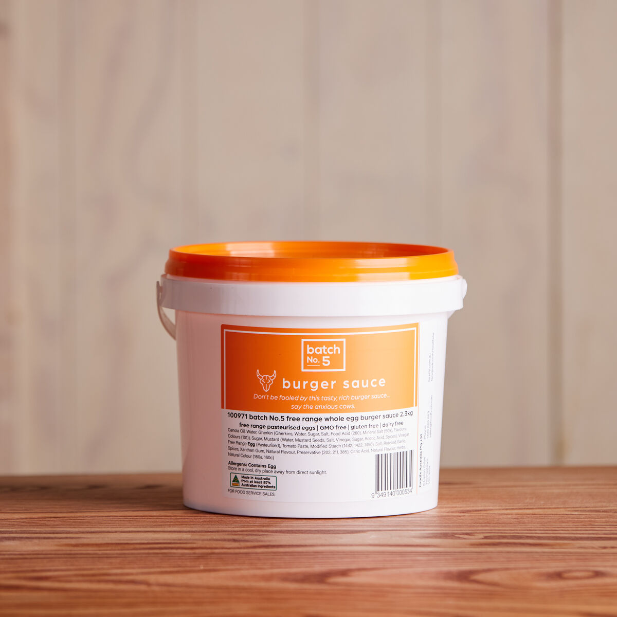 Sauce**Burger Free Range Whole Egg 2.3Kg Batch No.5 (GF) (H)