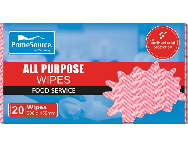 Cloth, Red All Purpose Wipe 60cm x 45cm (20) PrimeSource