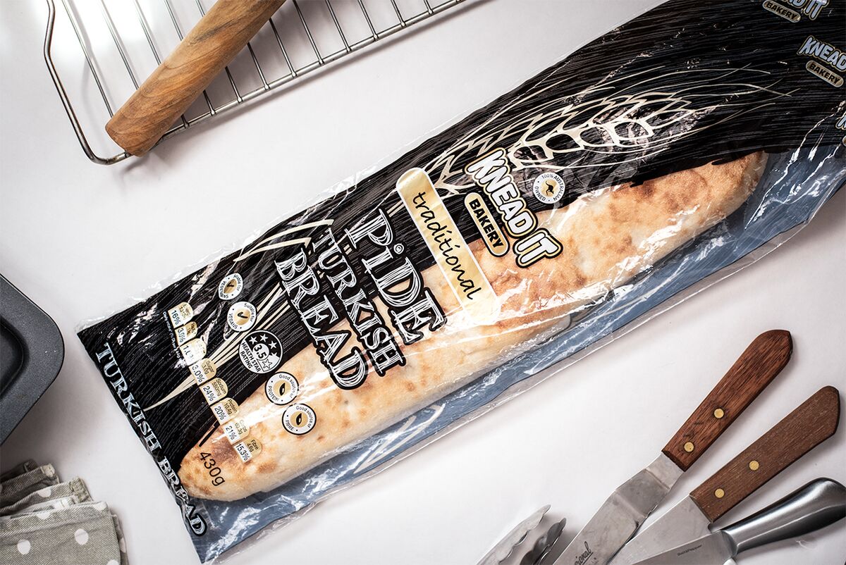 KN Pide Bread (KBPW) Bagged White 10x430gm Knead It (VG)