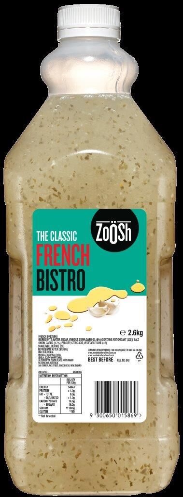 Dressing, French 2.6kg Zoosh Gluten Free (GF) (H)